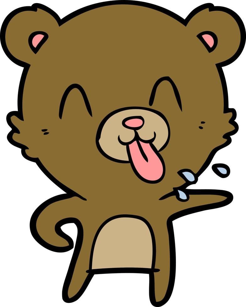 personaje de oso vectorial en estilo de dibujos animados vector