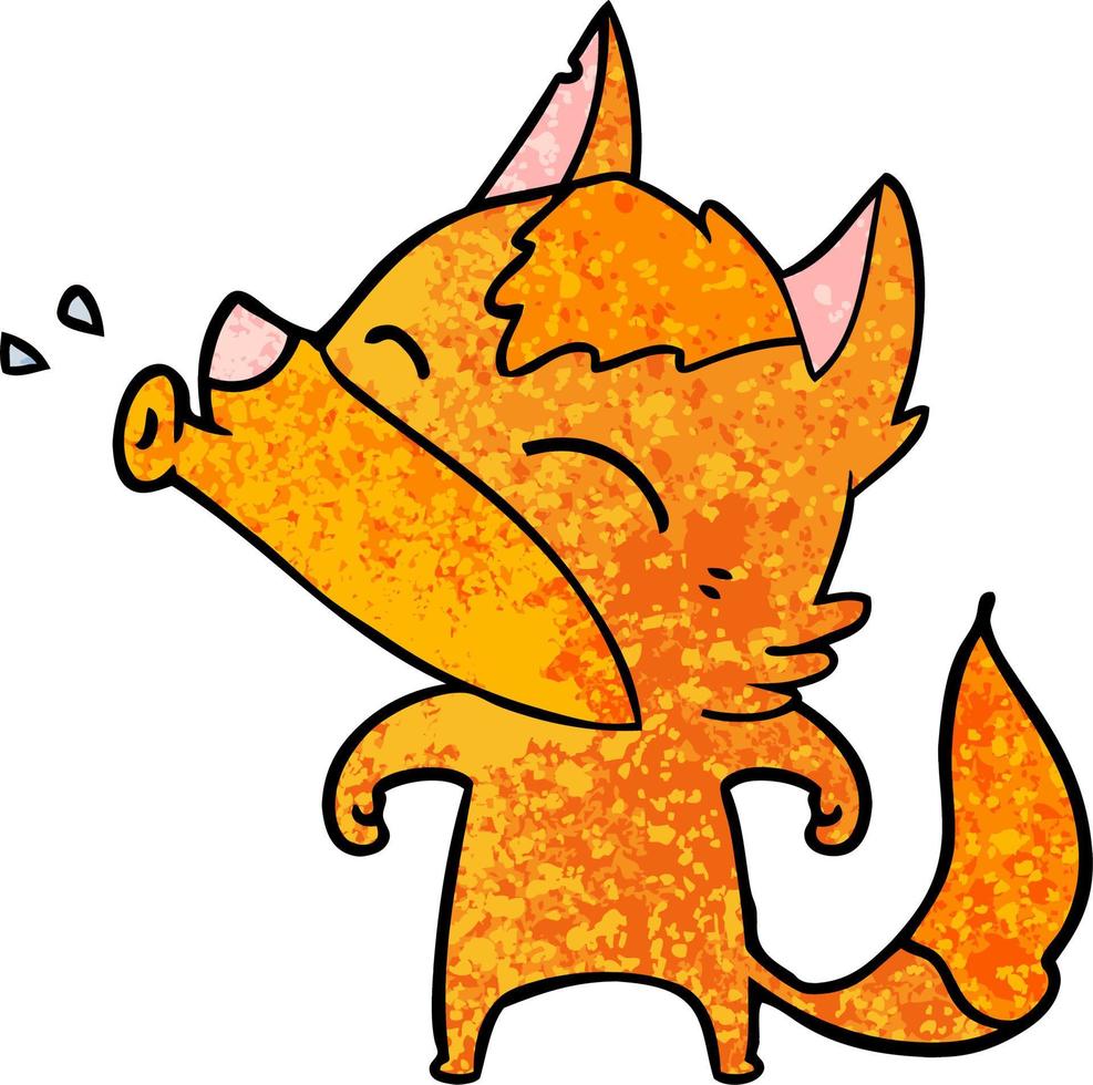 Vector fox character in cartoon style
