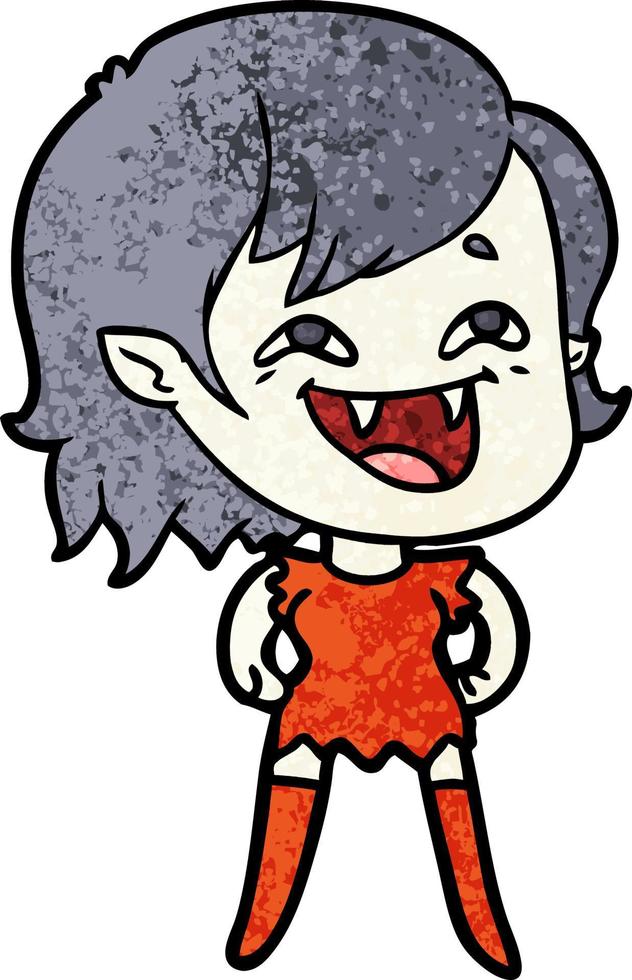 Vector vampire girl character in cartoon style 14005203 Vector Art at ...