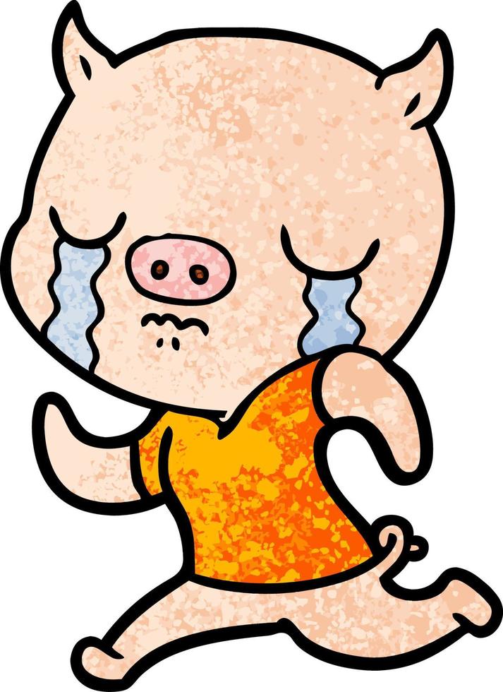 Vector pig character in cartoon style