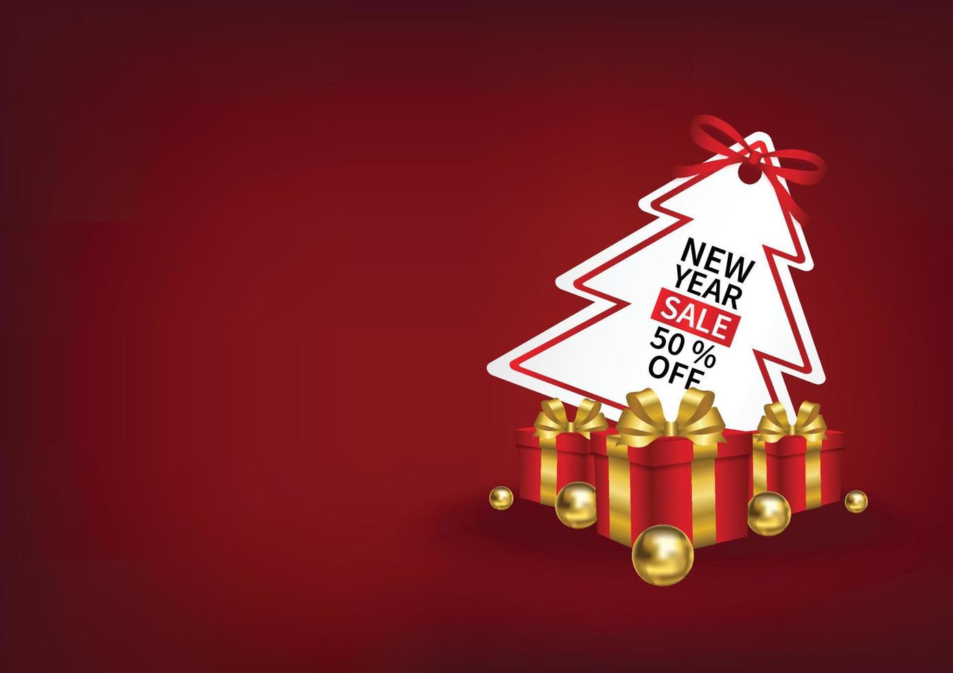 diseño de vector de banner de navidad elementos de navidad sobre fondo rojo diseño de vector de banner web