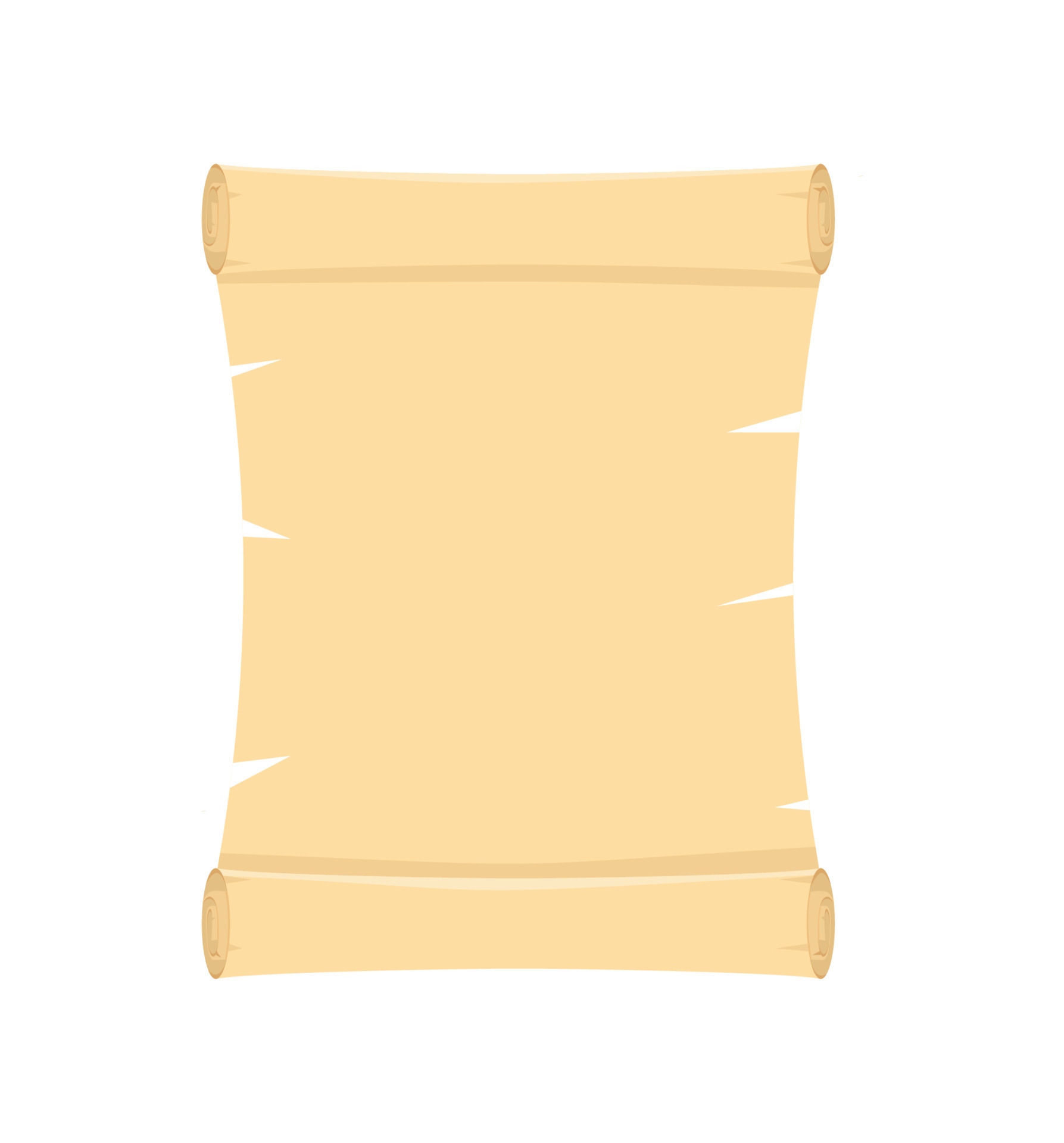 Papyrus scroll parchment paper with old texture vector banner