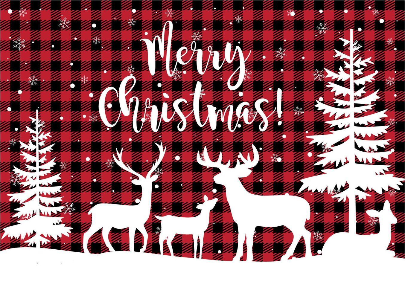 Christmas and New Year pattern at Buffalo Plaid. Festive background for design and print esp10 vector