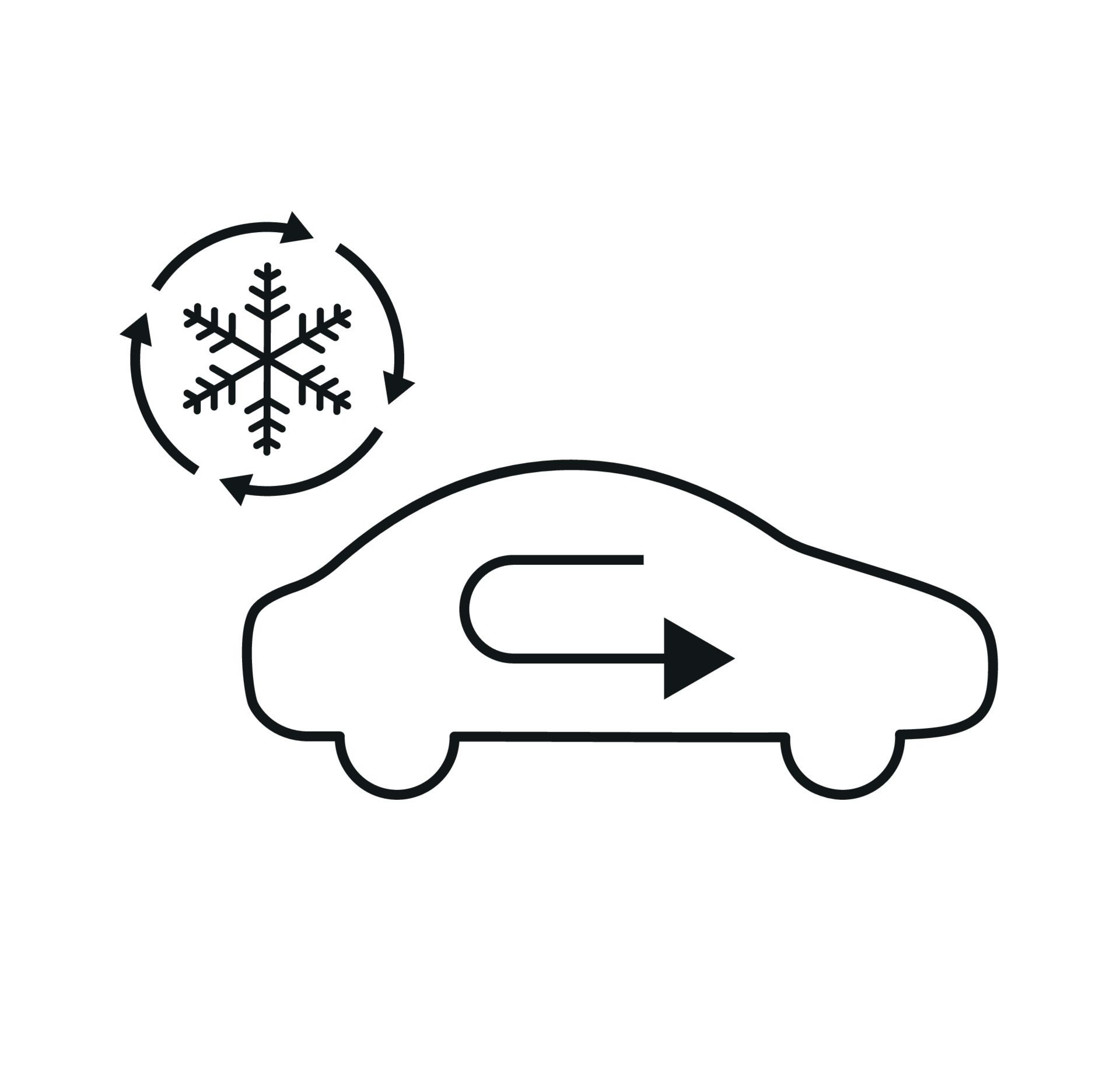 icono de aire acondicionado del coche. icono de servicio de coche de