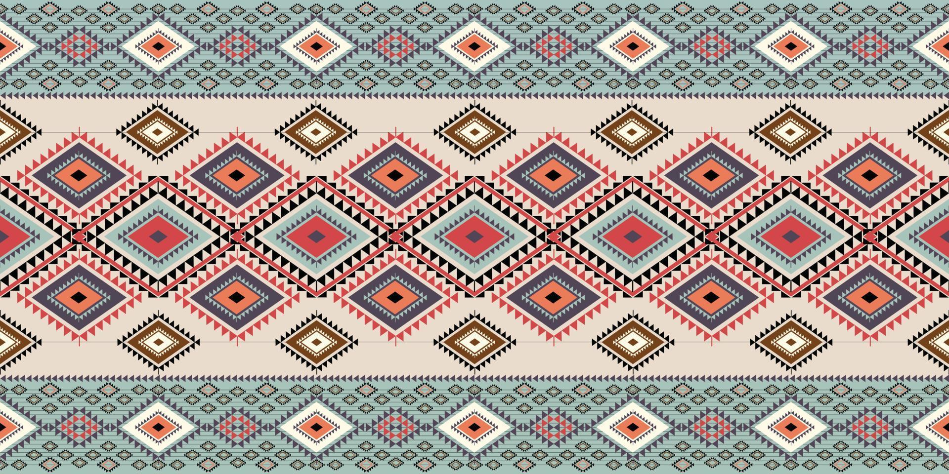 Ethnic geometric oriental and western pattern. American, Aztec,motif,tribal, textile pattern. design for fabric,curtain, background, carpet, wallpaper, clothing,wrapping,tile.textile Motif vector. vector