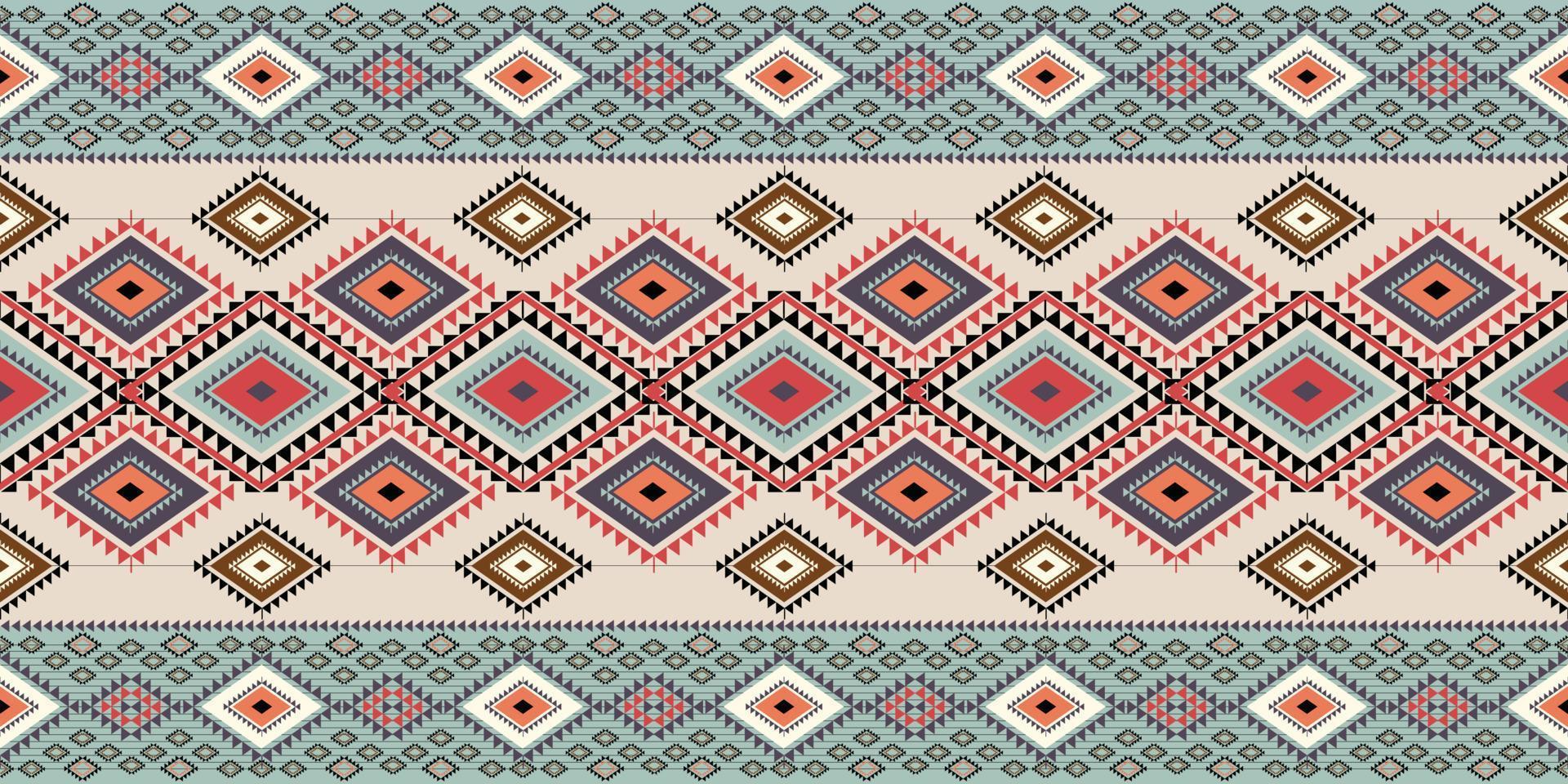 Ethnic geometric oriental and western pattern. American, Aztec,motif,tribal, textile pattern. design for fabric,curtain, background, carpet, wallpaper, clothing,wrapping,tile.textile Motif vector. vector