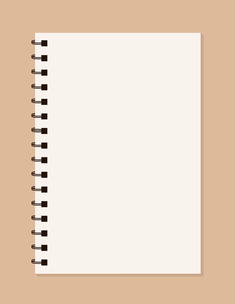 Set of blank realistic spiral notebooks mockup vector