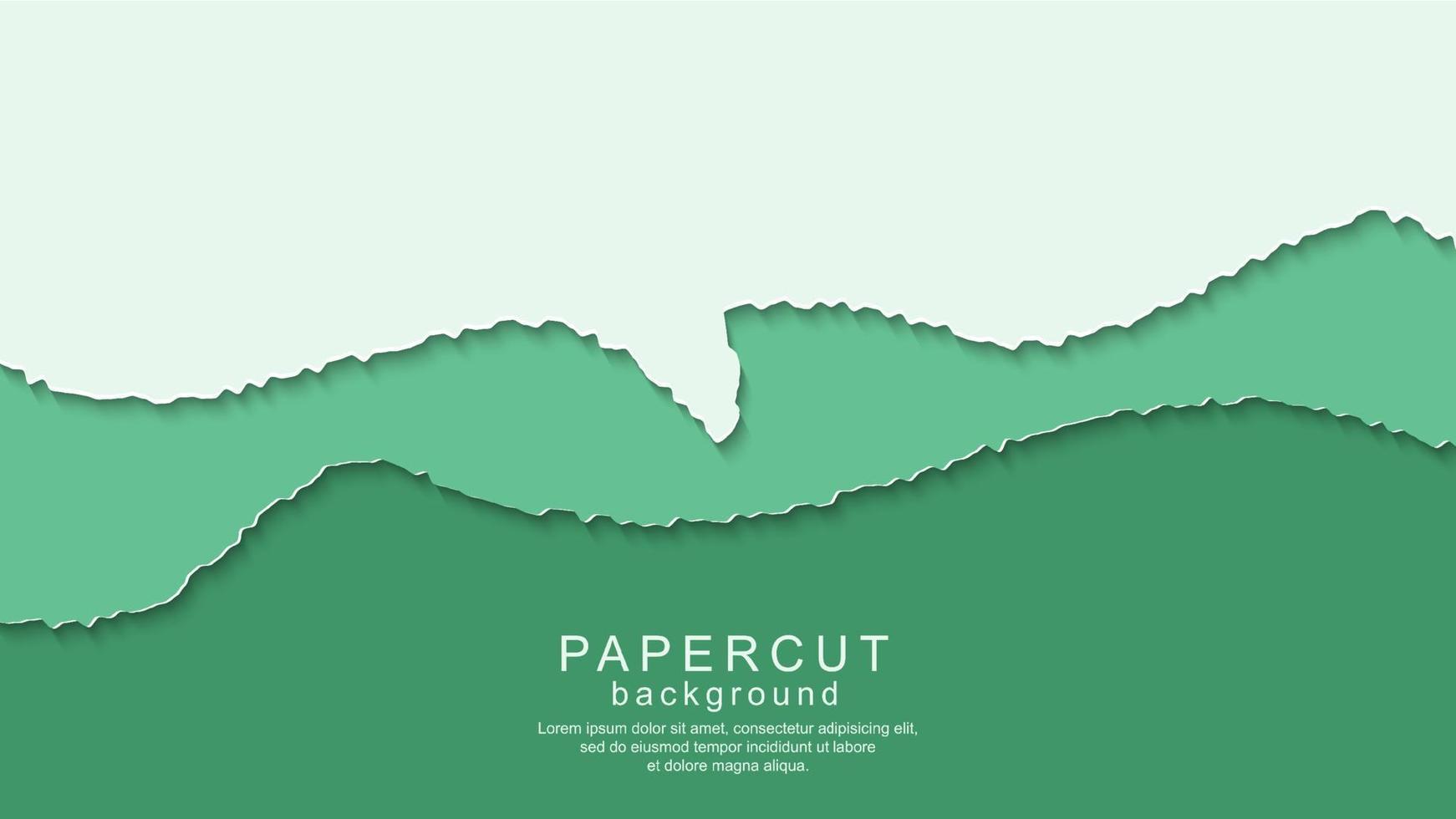 Fondo de corte de papel abstracto con diseño ondulado vector
