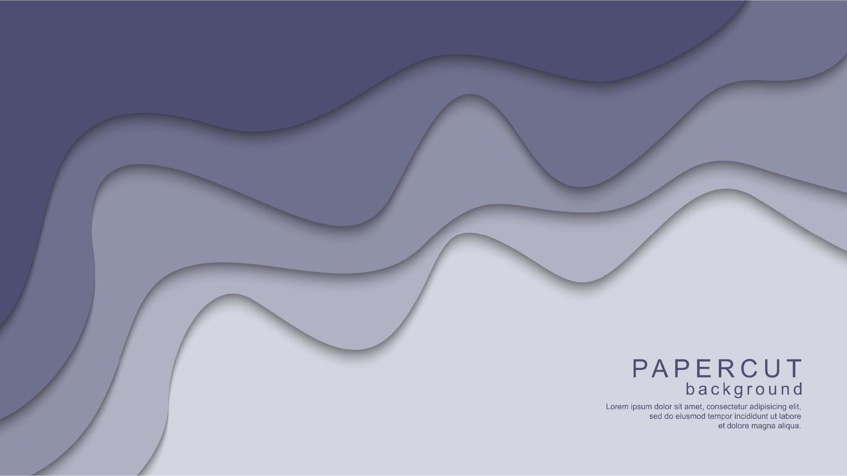 Fondo de corte de papel abstracto con diseño ondulado vector