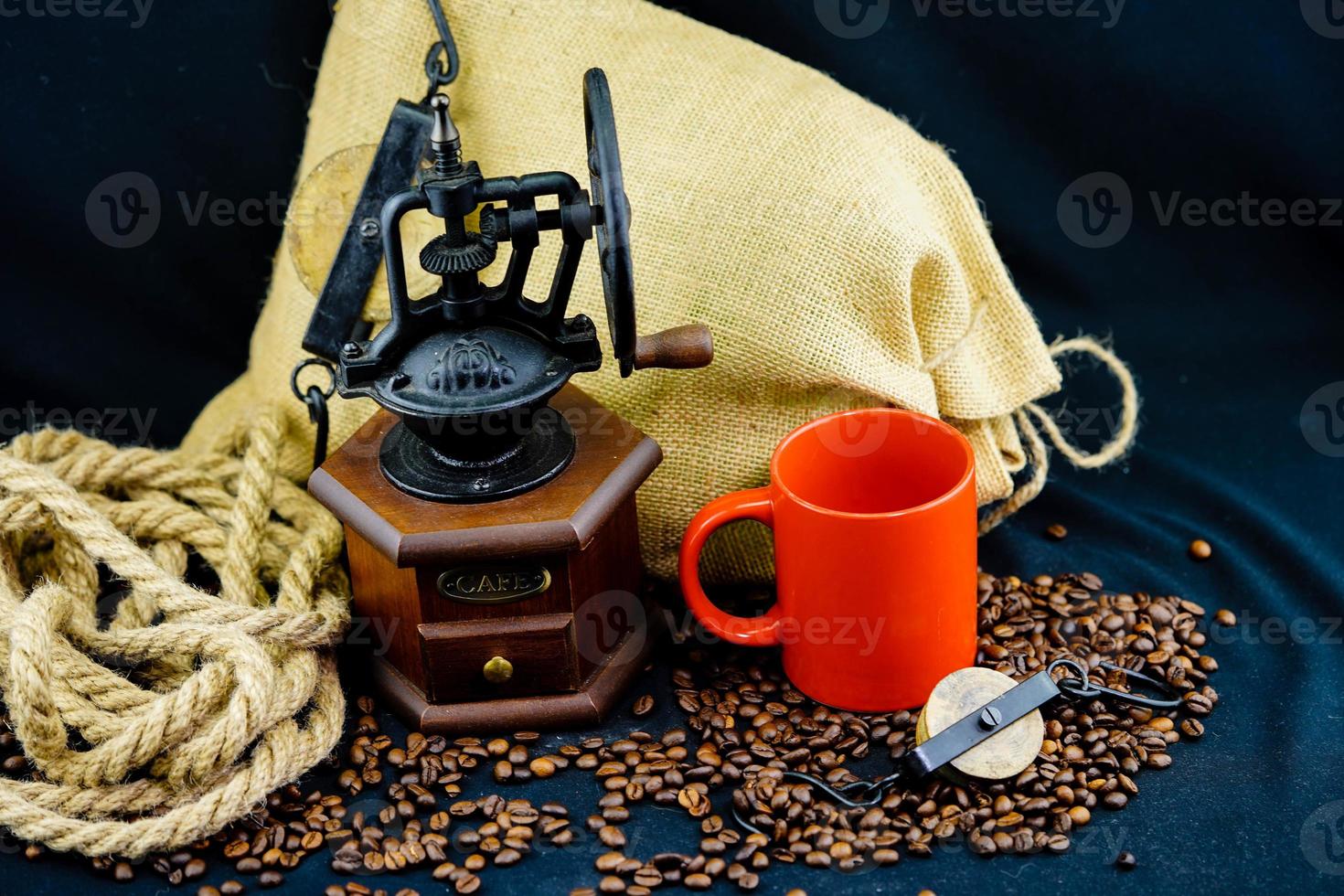 freshly roasted brown coffee beans photo
