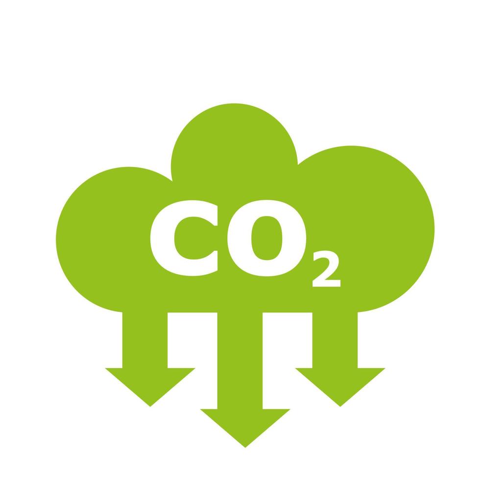 CO2 warning traffic sign frame Vector illustration