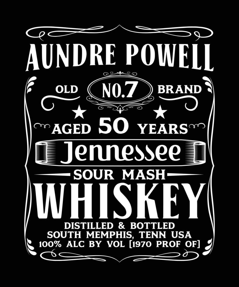 Whiskey Retro Vintage T-Shirt Design vector