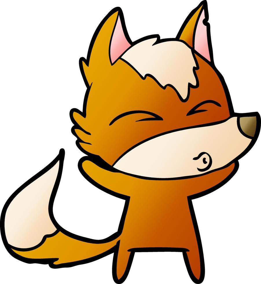 Vector fox character in cartoon style