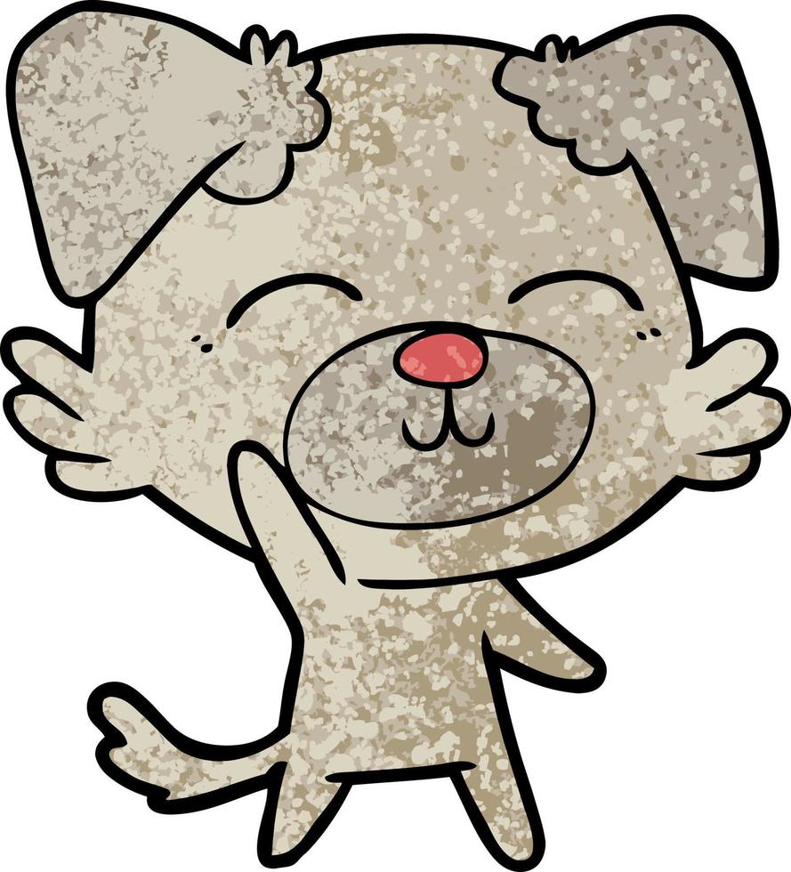 personaje de perro vectorial en estilo de dibujos animados vector