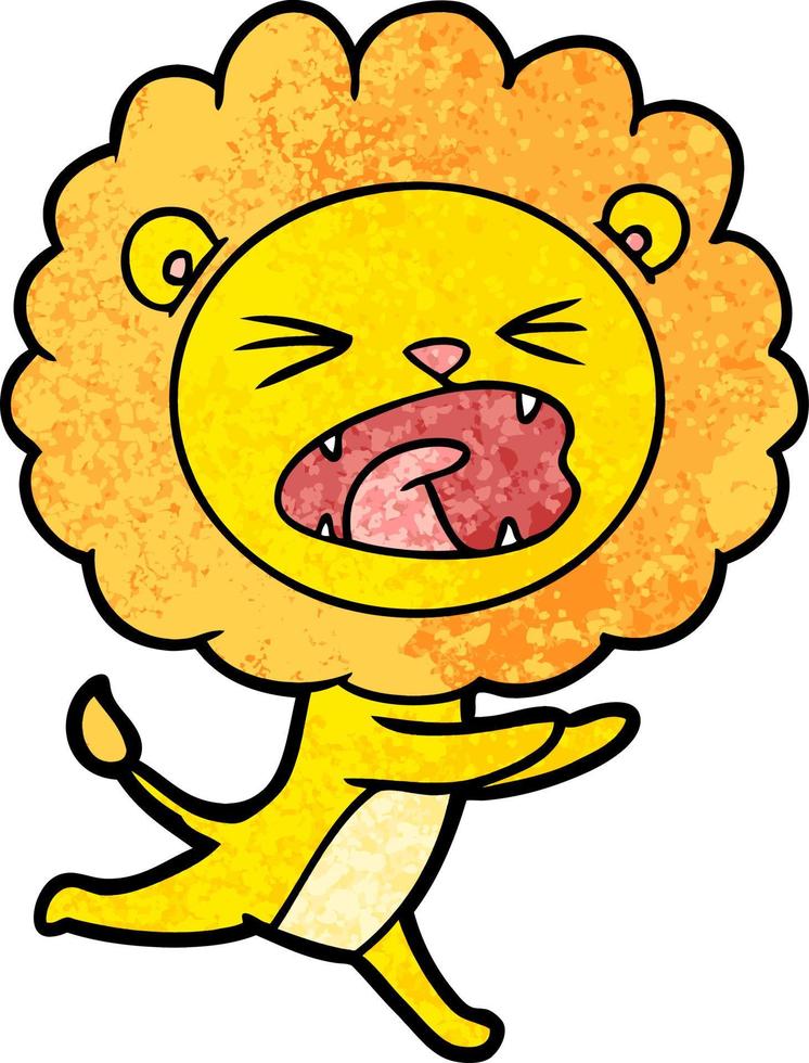 Vector lion character in cartoon style