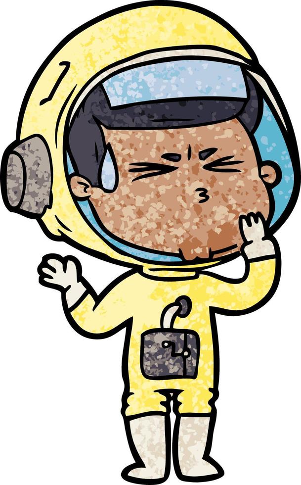 personaje de astronauta vectorial en estilo de dibujos animados vector