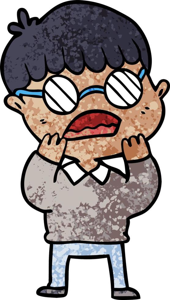 Vector man character in cartoon style