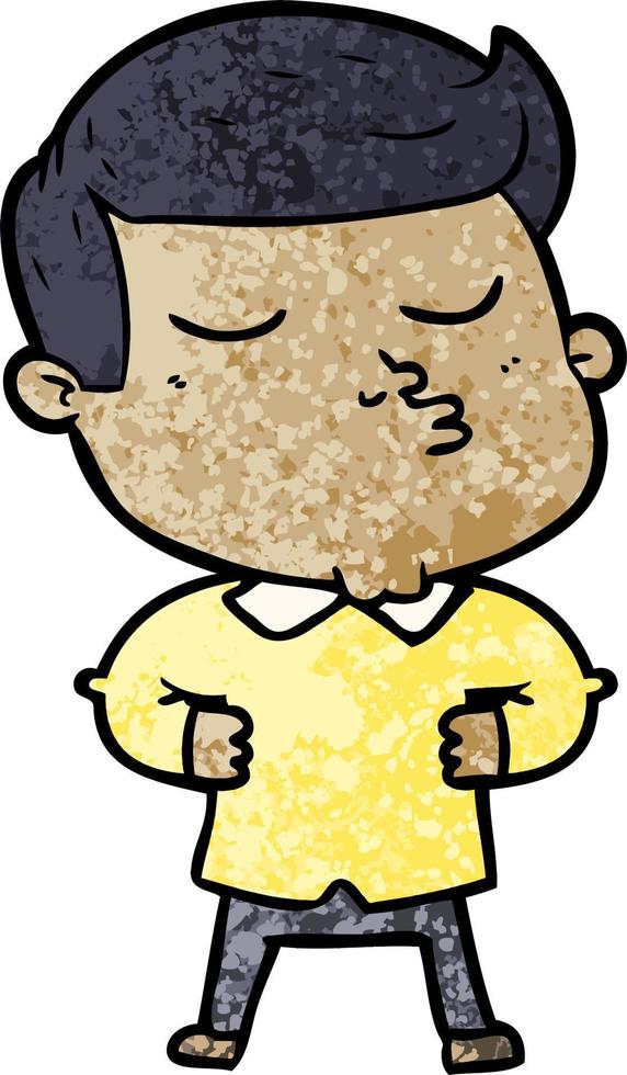 Vector man character in cartoon style