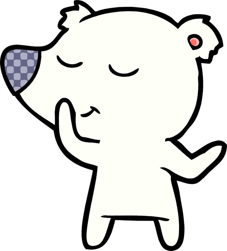 Vector polar bear character in cartoon style