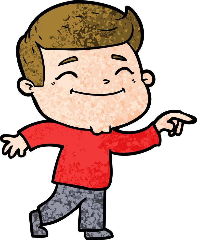 personaje de hombre vectorial en estilo de dibujos animados vector