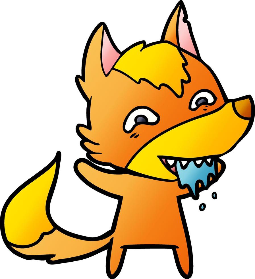 Vector fox character in cartoon style