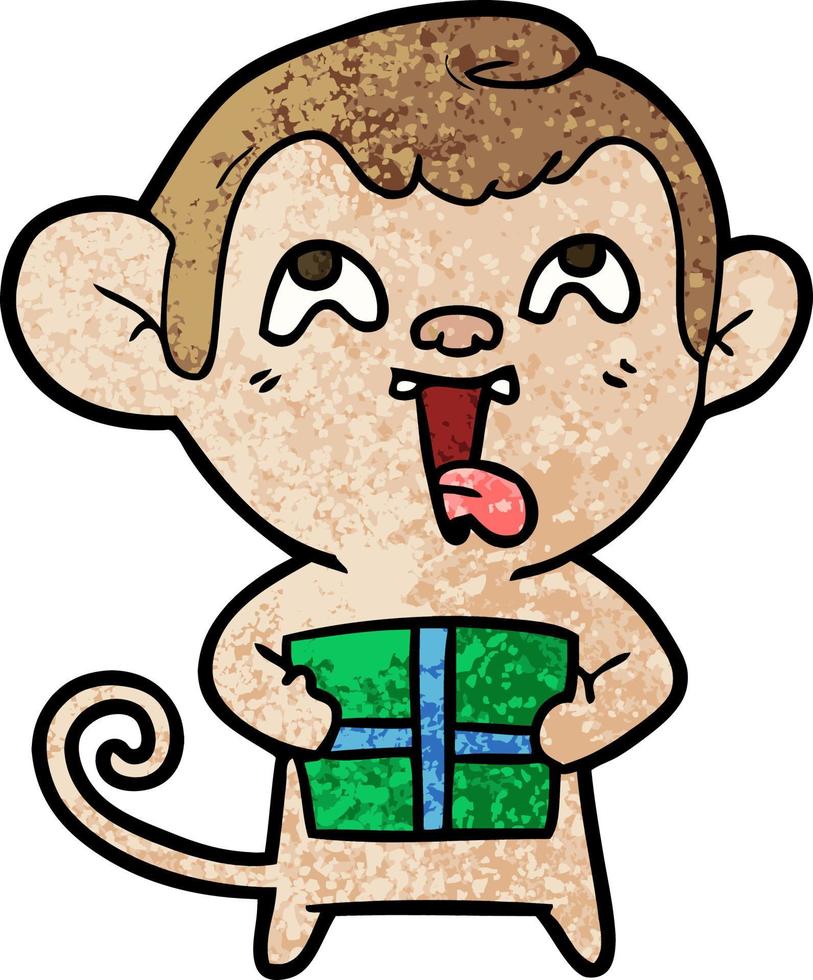 Vector monkey character in cartoon style