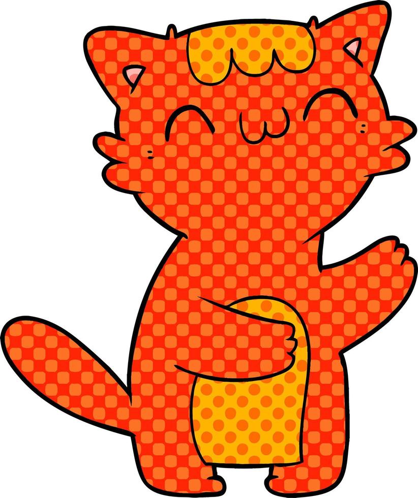 Vector cat character in cartoon style