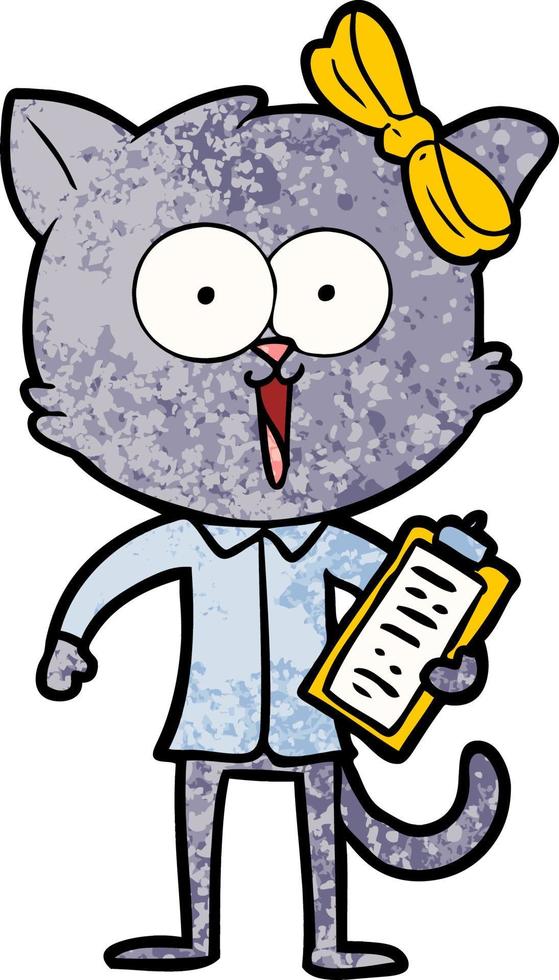 Vector cat character in cartoon style