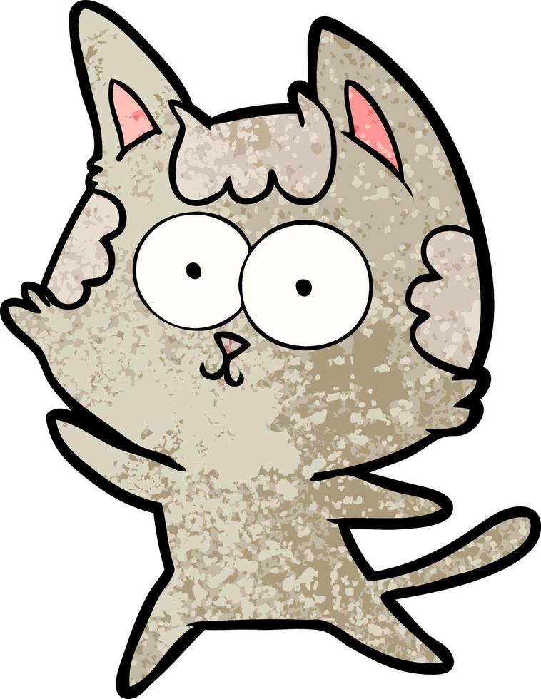 personaje de gato vectorial en estilo de dibujos animados vector