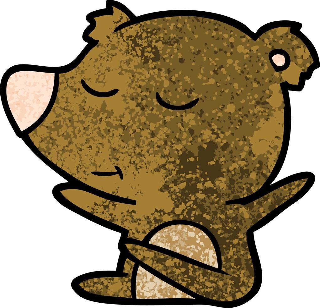 Vector bear character in cartoon style