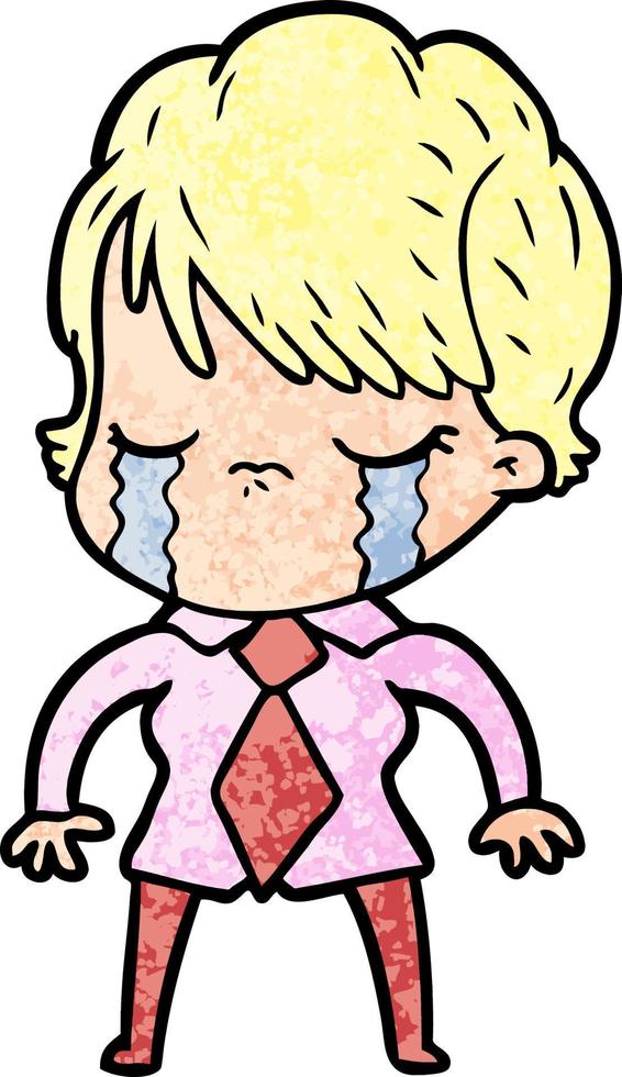 Vector girl character in cartoon style