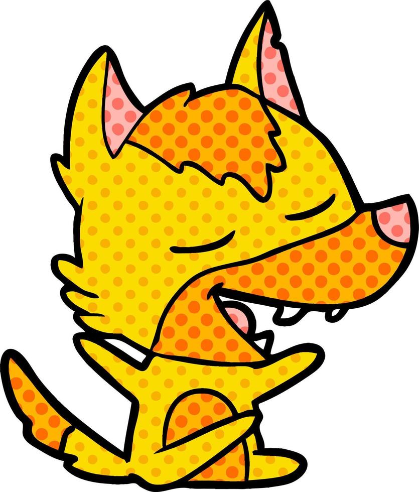 Vector fox character in cartoon style