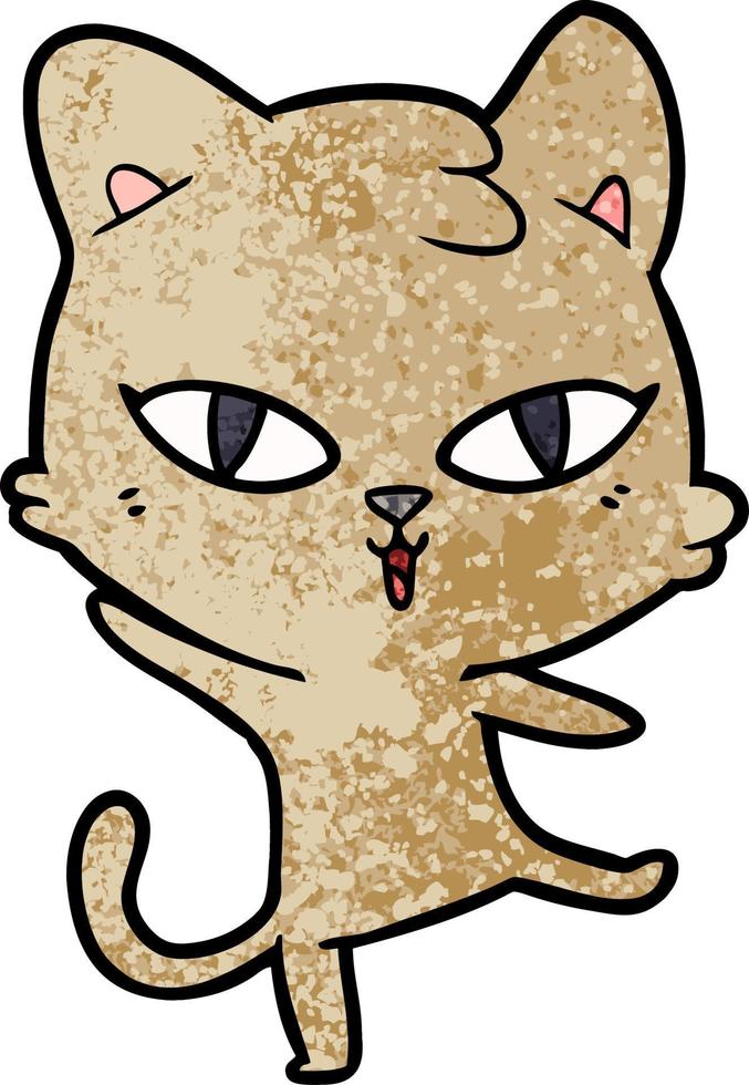 personaje de gato vectorial en estilo de dibujos animados vector