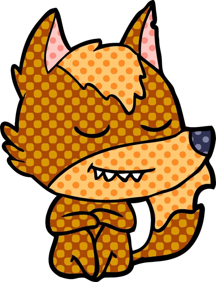 Vector fox character in cartoon style