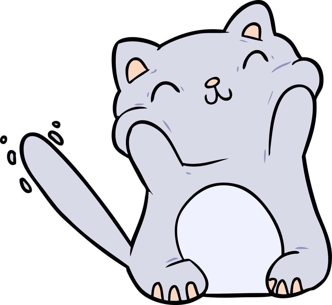 Vector cat character in cartoon style