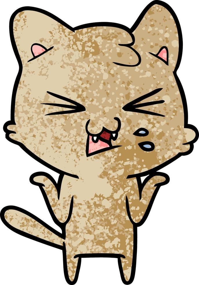 Vector cat character in cartoon style