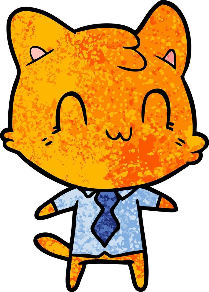 personaje de gato vectorial en estilo de dibujos animados vector