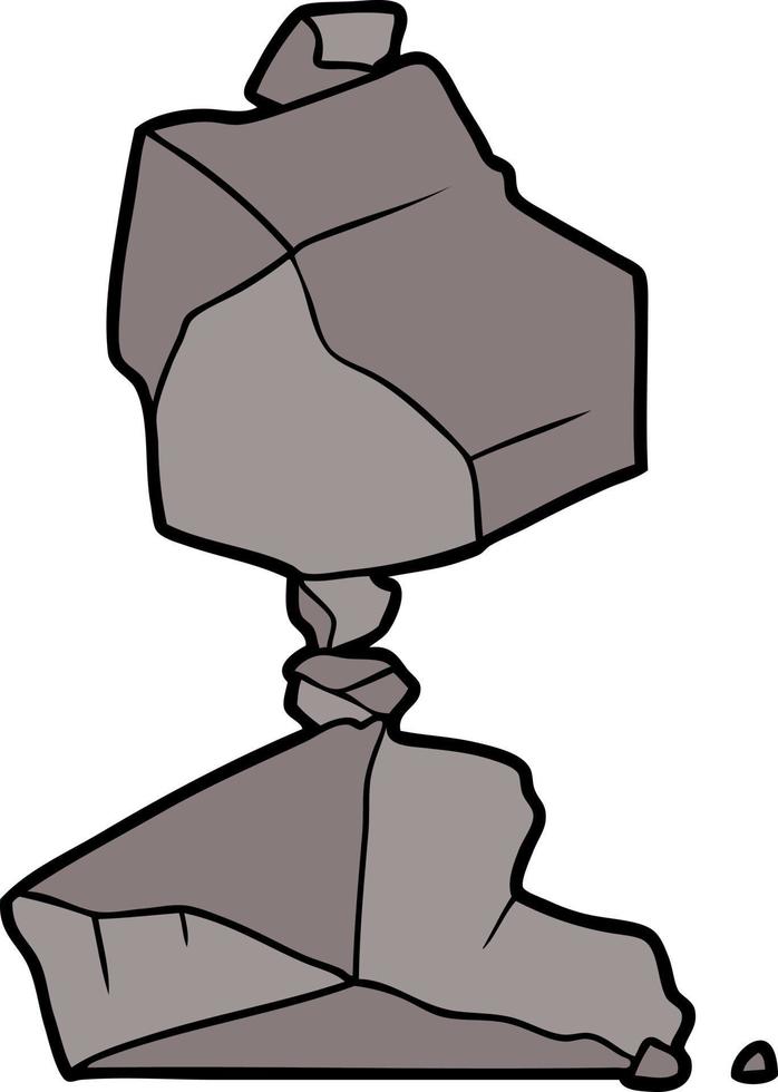 Cartoon stack of rocks vector