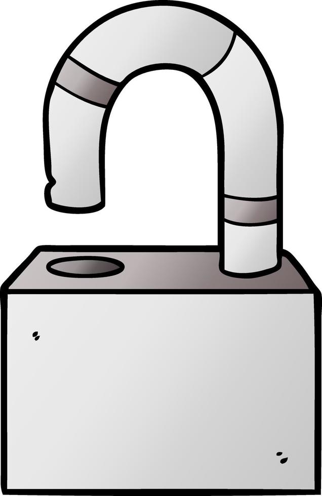 Cartoon padlock security vector