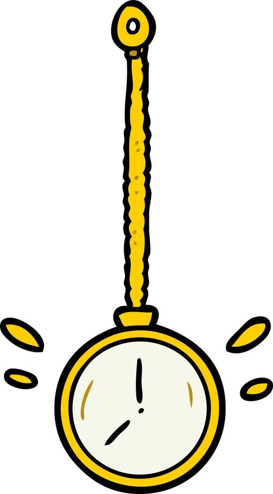 reloj de dibujos animados oro antiguo vector