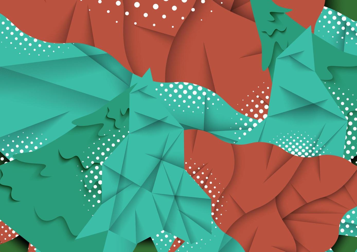 Abstract Background, Origami paper color of Christmas. Vector illustrations for your graphic design.