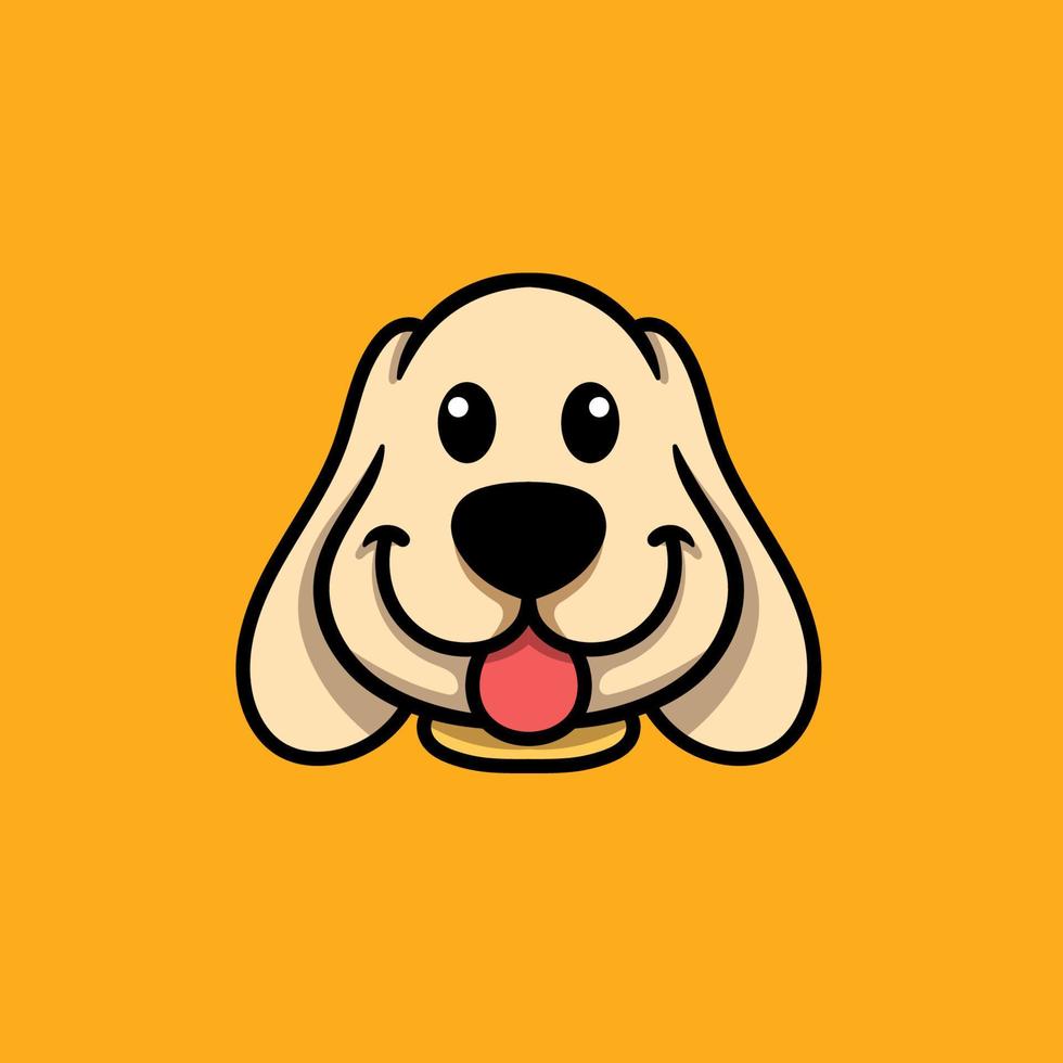 Cute Dog Head Cartoon vector