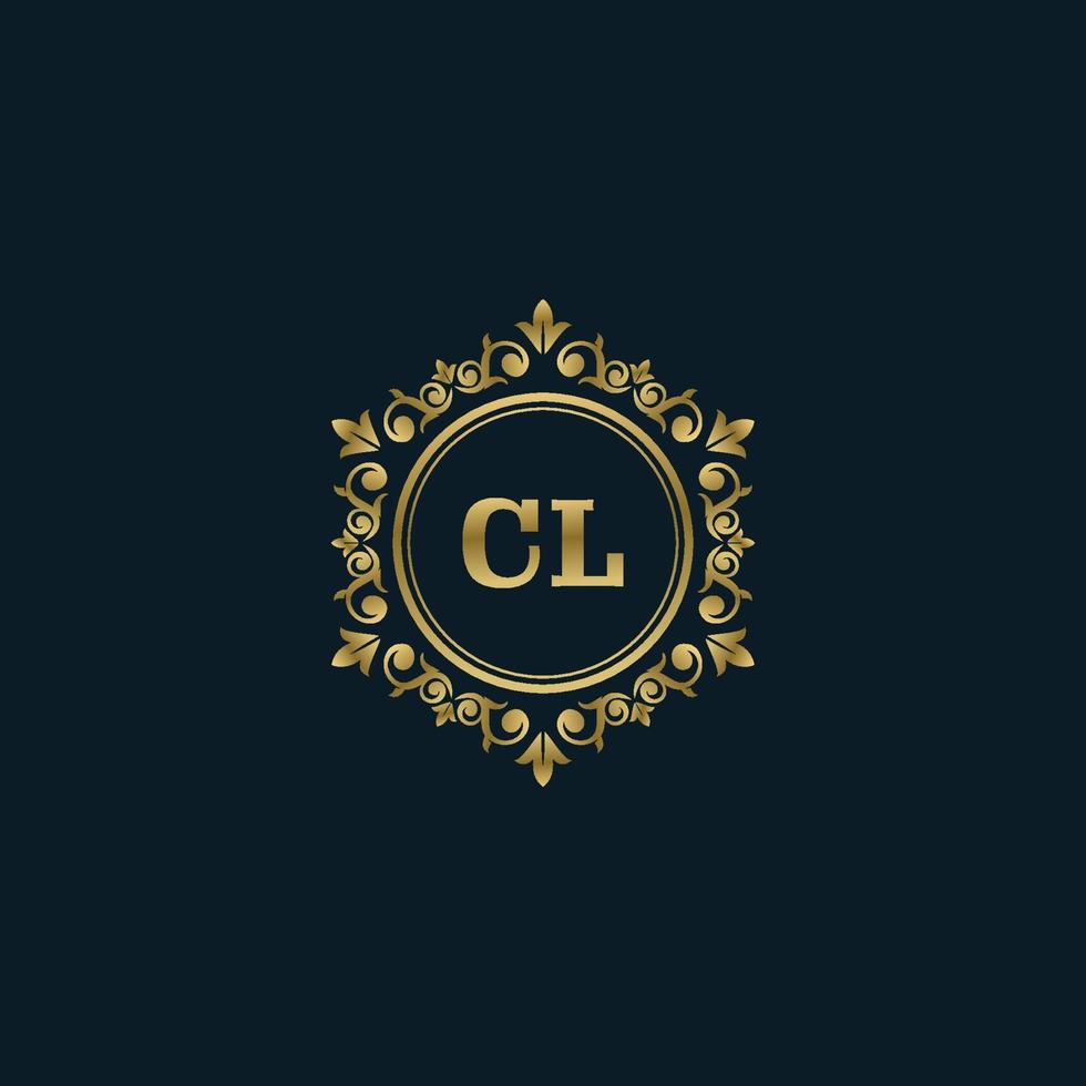 Letter CL logo with Luxury Gold template. Elegance logo vector template.