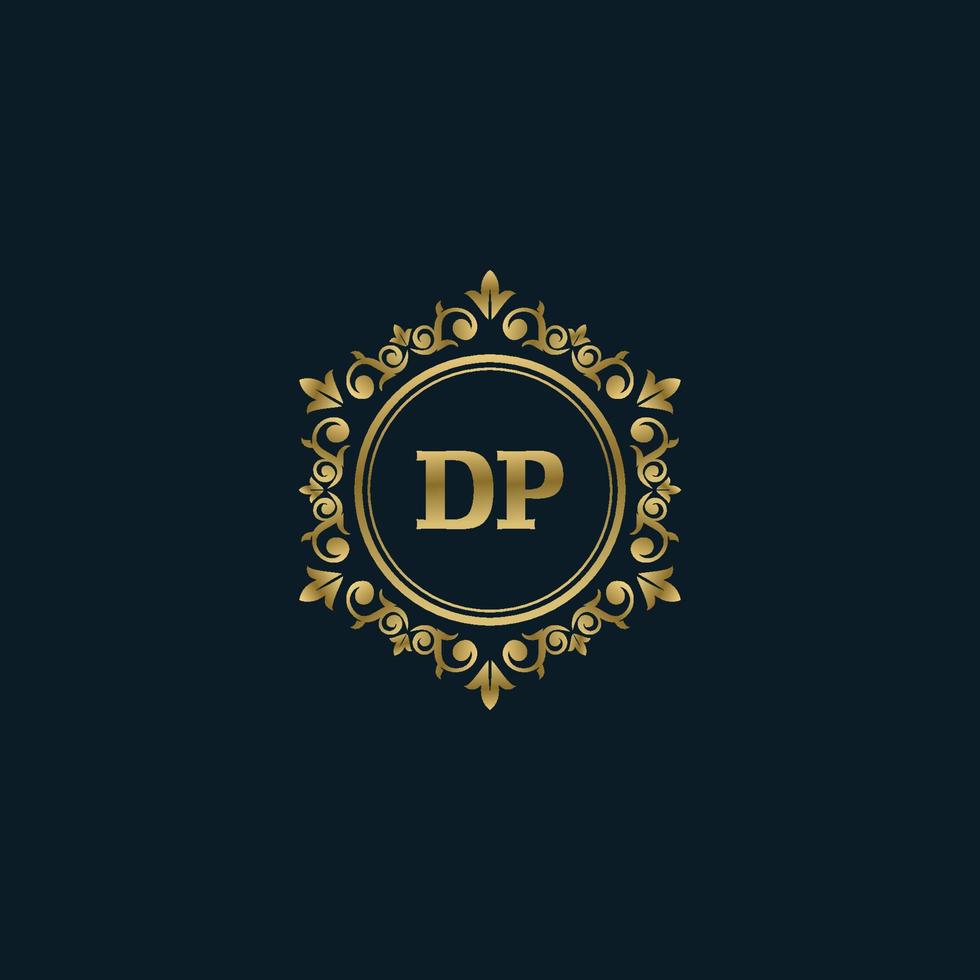 Letter DP logo with Luxury Gold template. Elegance logo vector template.