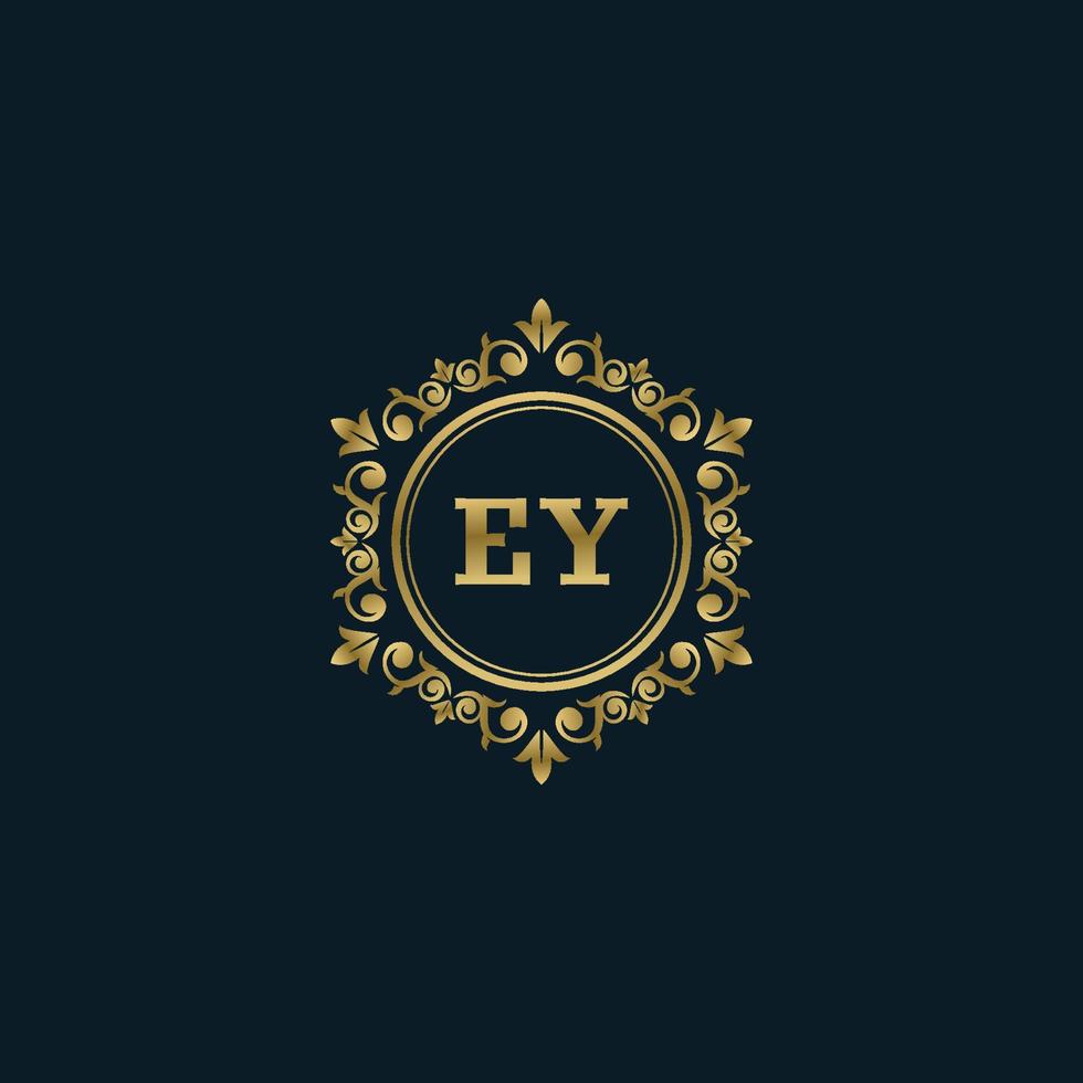 Letter EY logo with Luxury Gold template. Elegance logo vector template.