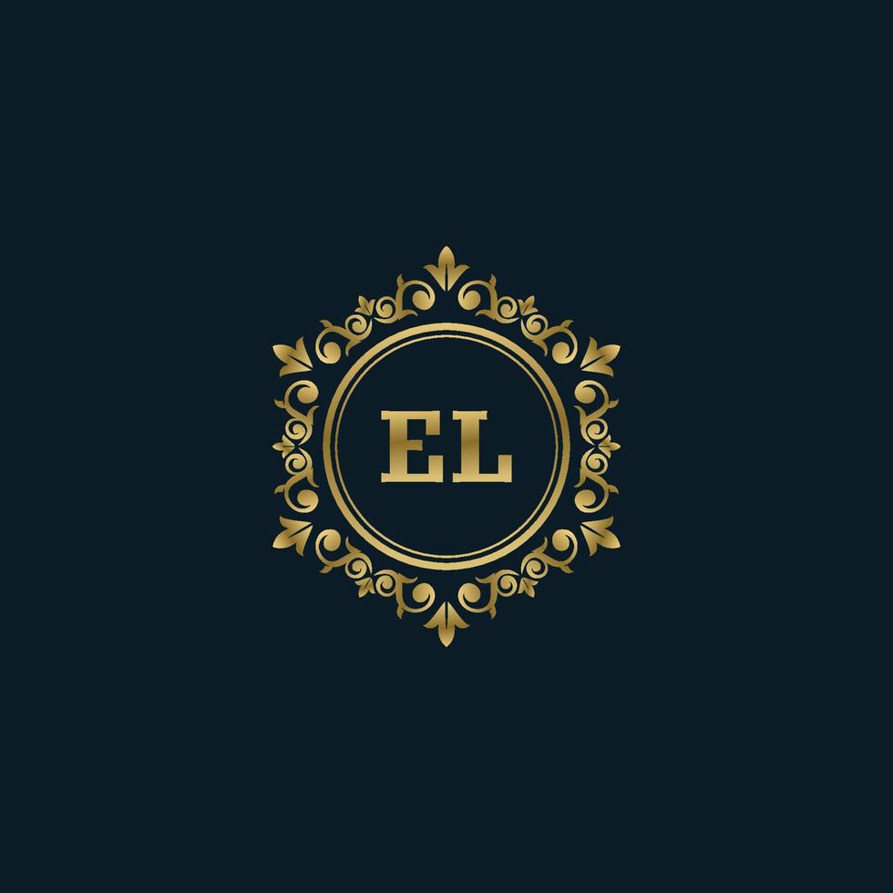 Letter EL logo with Luxury Gold template. Elegance logo vector template.