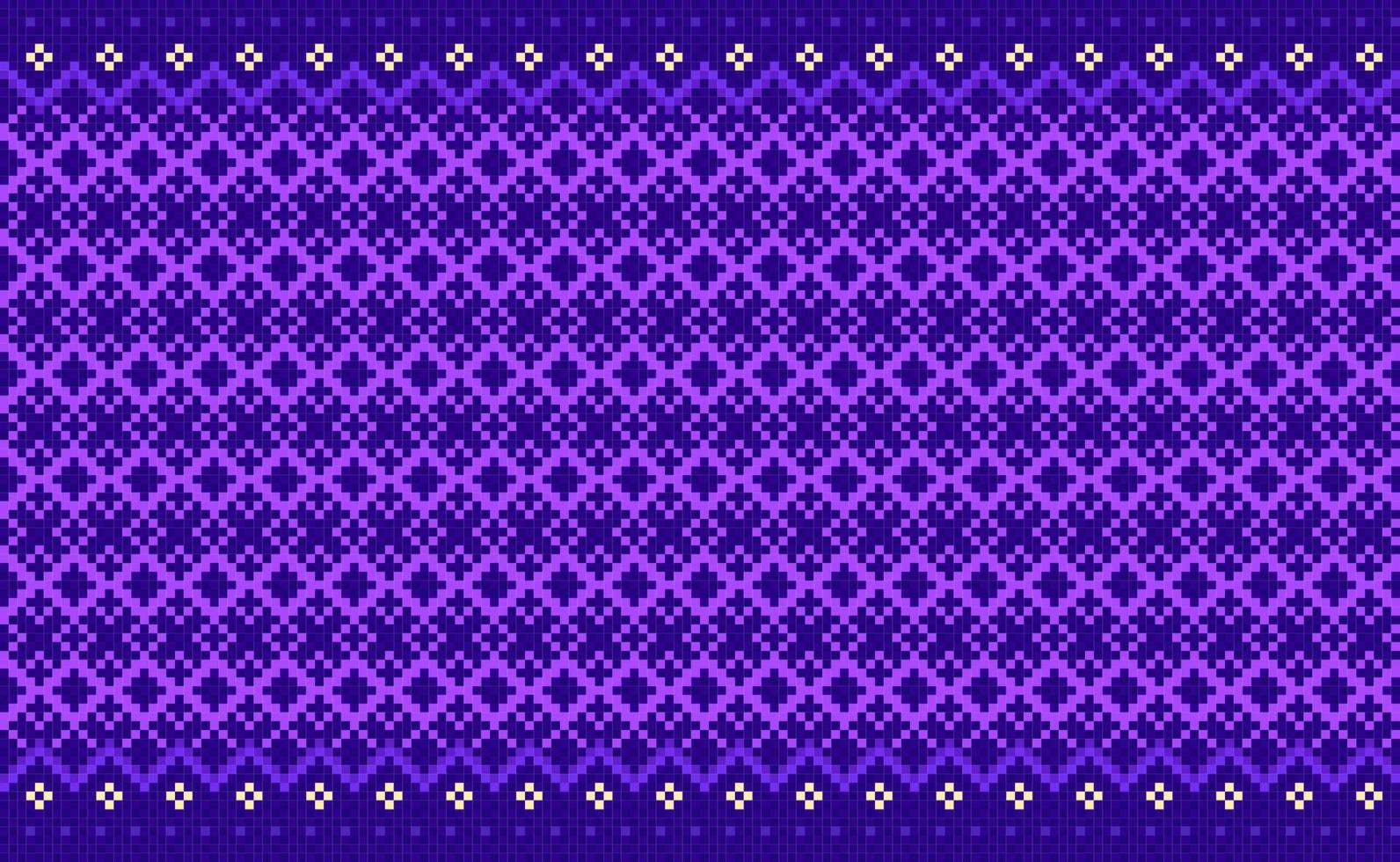 patrón étnico de bordado, fondo de ornamento geométrico vectorial, estilo de triángulo repetitivo de punto cruzado, patrón púrpura geométrico continuo, diseño para textiles, tela, arte, baldosas, mantas vector
