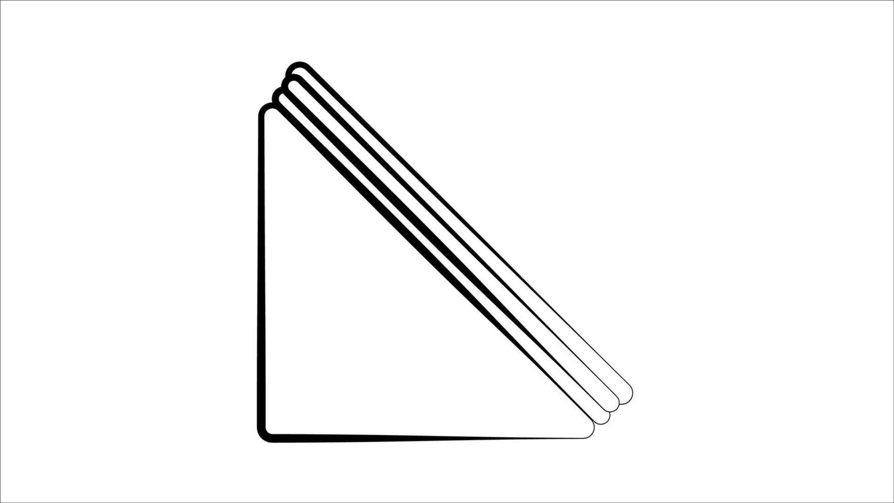 white bread sandwich with filling, white background, vector illustration. delicious triangular sandwich. quick snack. fast food food. pencil sketch style drawing