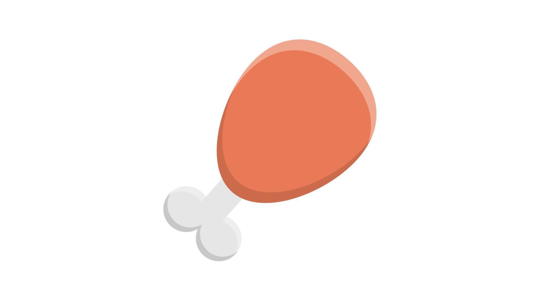 chicken thighs icon, vector fried chicken icon, isolated chicken legs