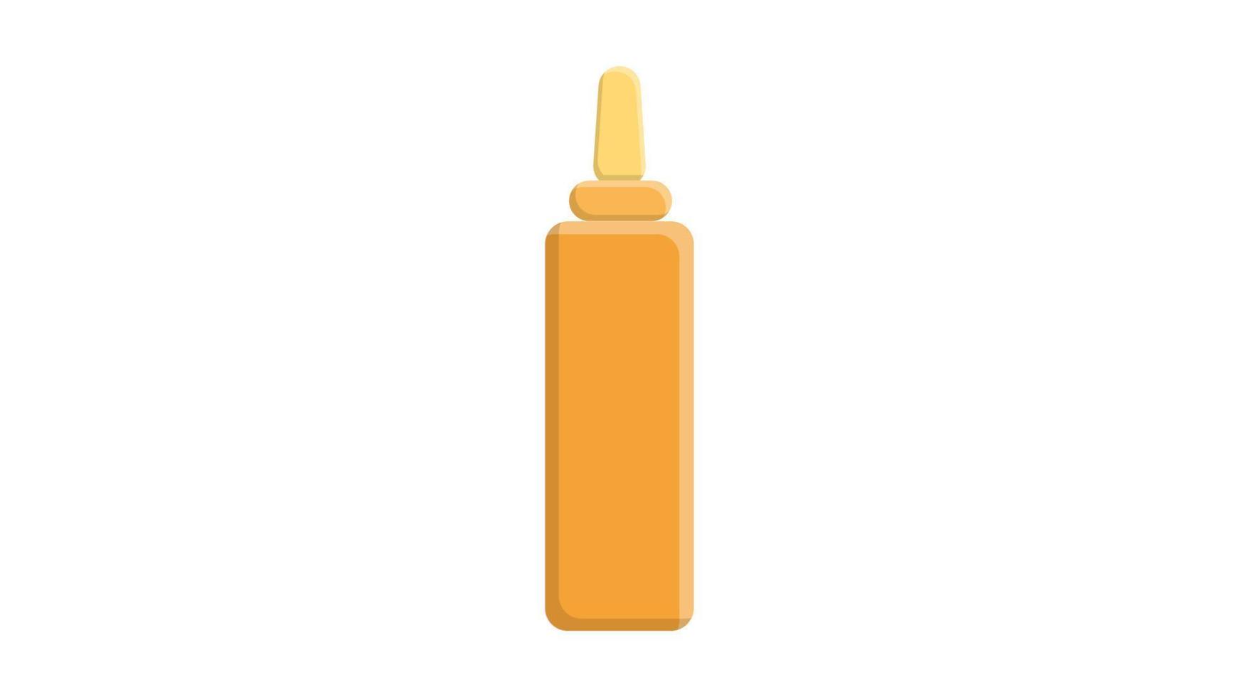 Mustard bottle on a white background. Vector illustration